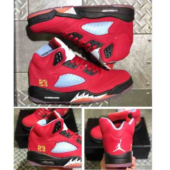 Air Jordan 5 Retro All Red Gold 23 Full Men Shoes